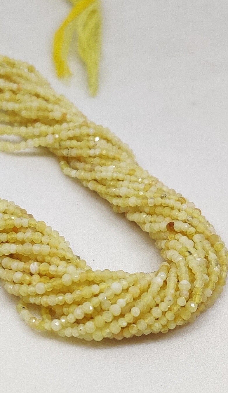 Rare Ethiopian Opal Faceted Rondelle/Ethiopian Opal Faceted beads/Ethiopian Opal Gemstone Beads/13 Inches Strands/Micro Faceted/2 mm Size
