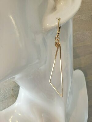 Gold filled triangle earrings.