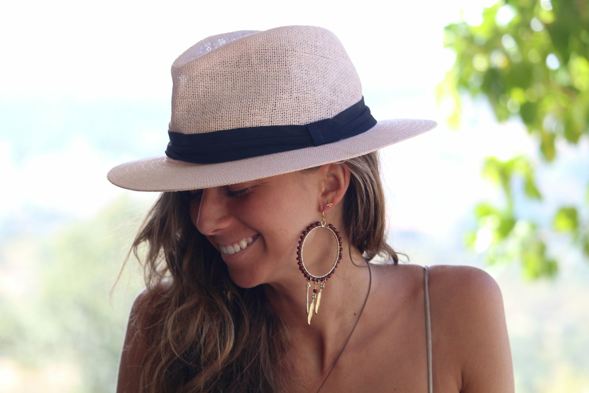 Pendientes Jaya burdeos