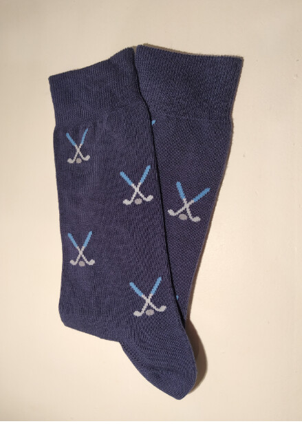 Calcetines palos golf azules
