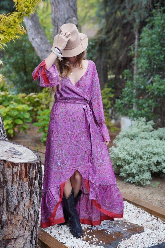 Vestido largo seda  Irna
