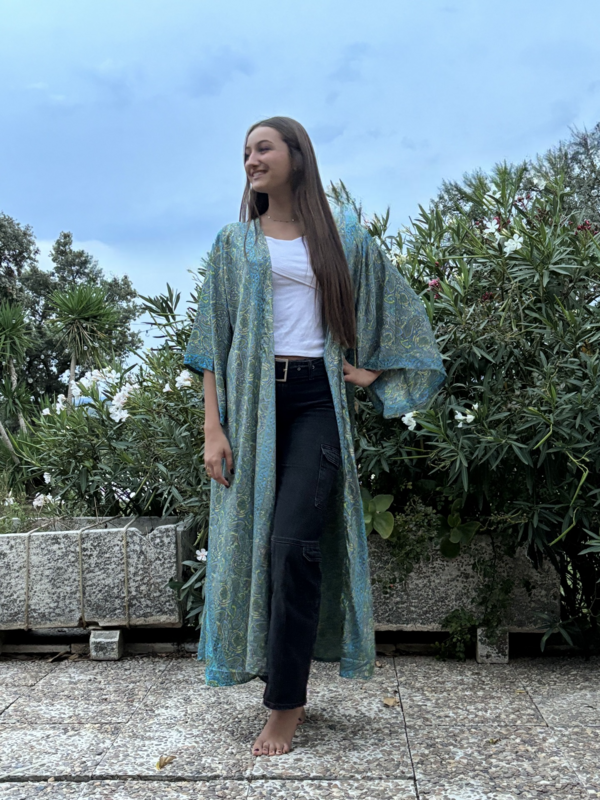 Kimono largo seda Daya
