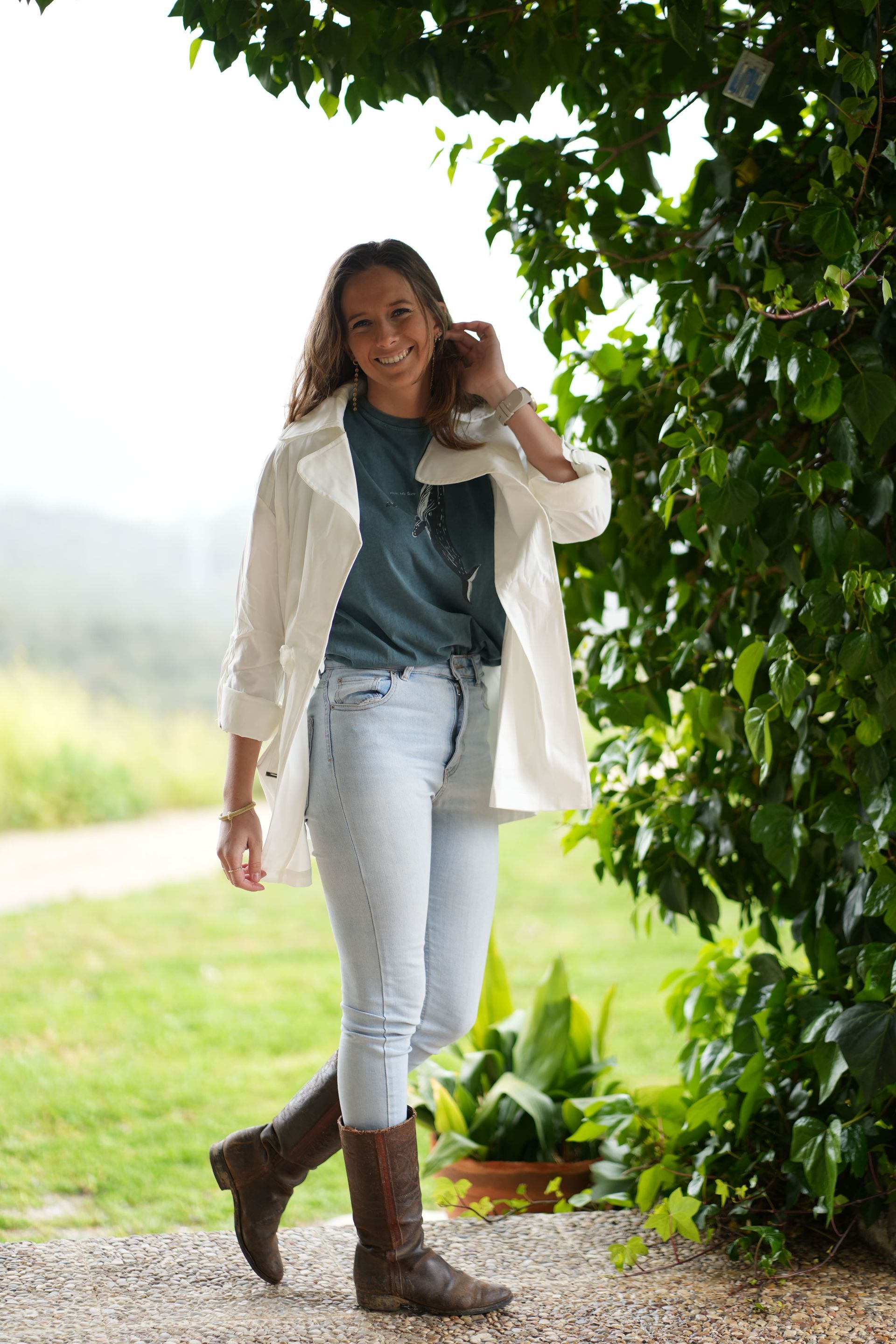 Chaqueta cazadora blanca primavera