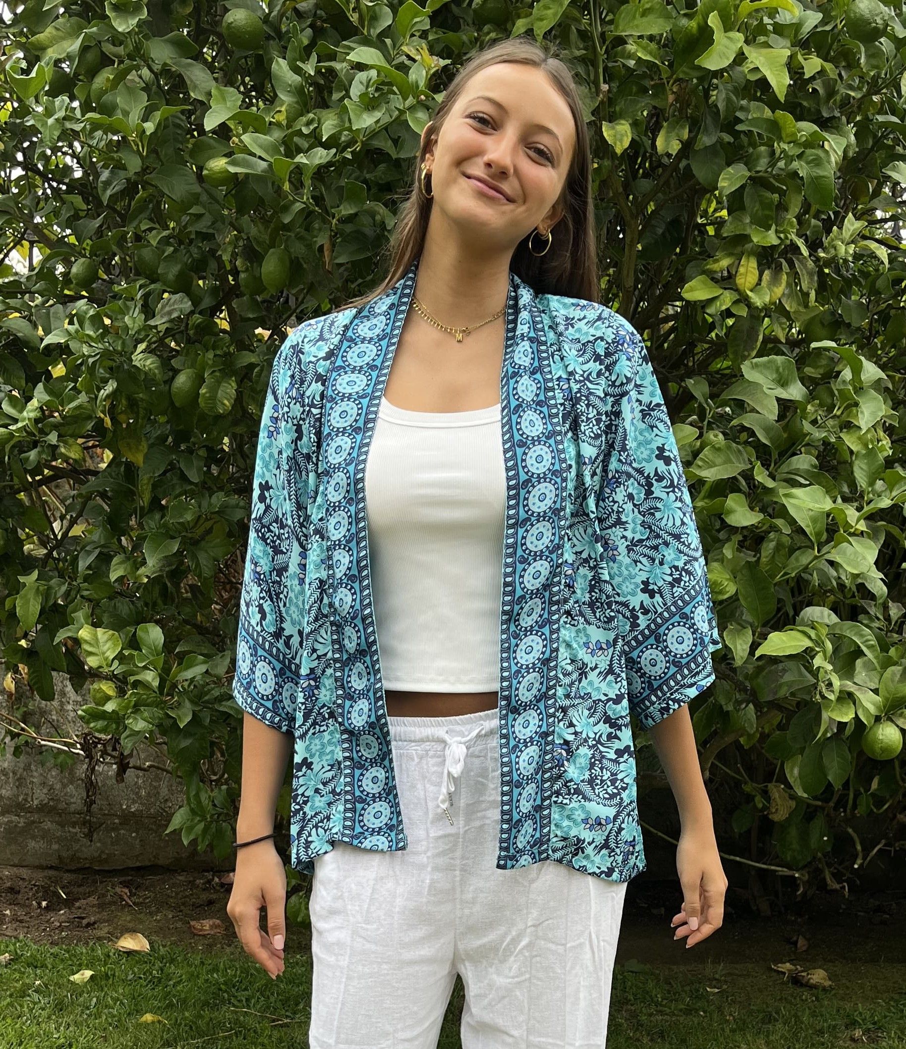 Kimono seda corto Anusha