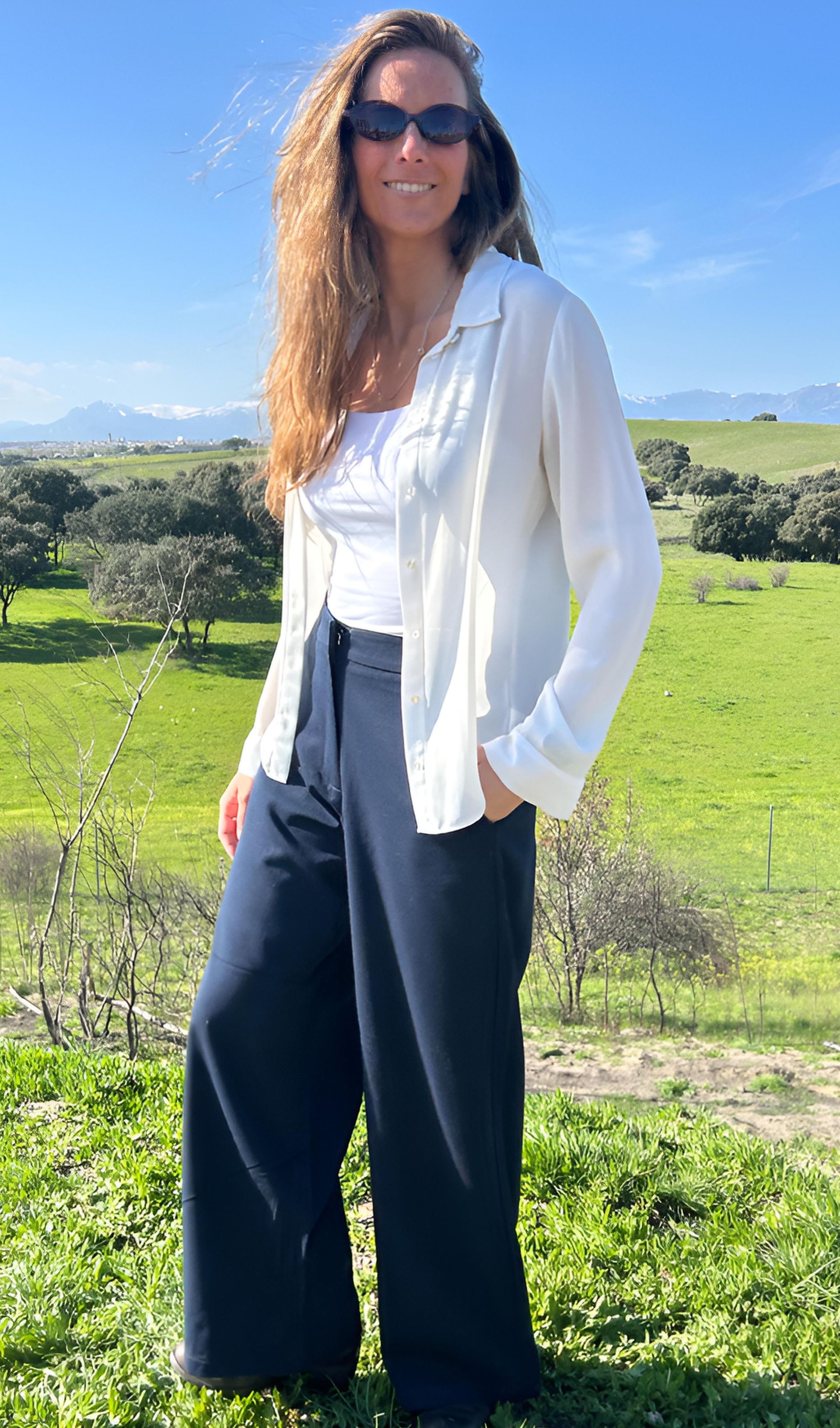 Pantalón Madrás azul marino