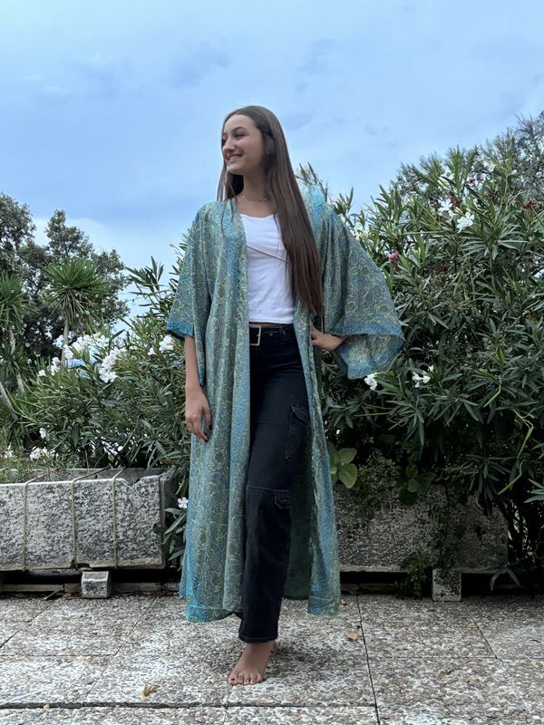 Kimono largo seda Daya