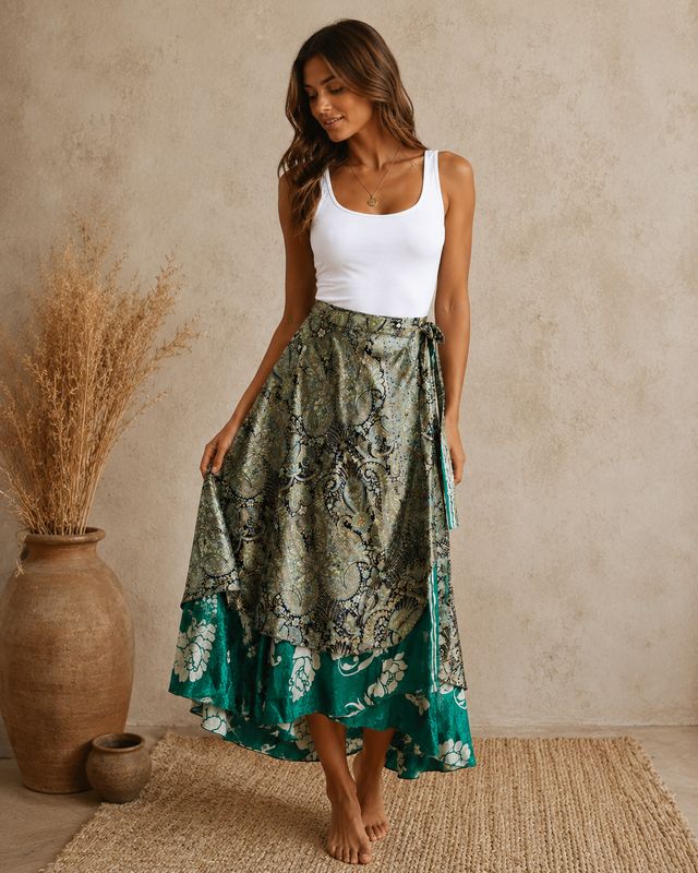 Falda Mandalay verde