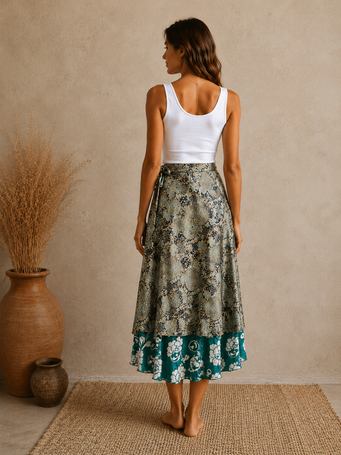 Falda Mandalay verde