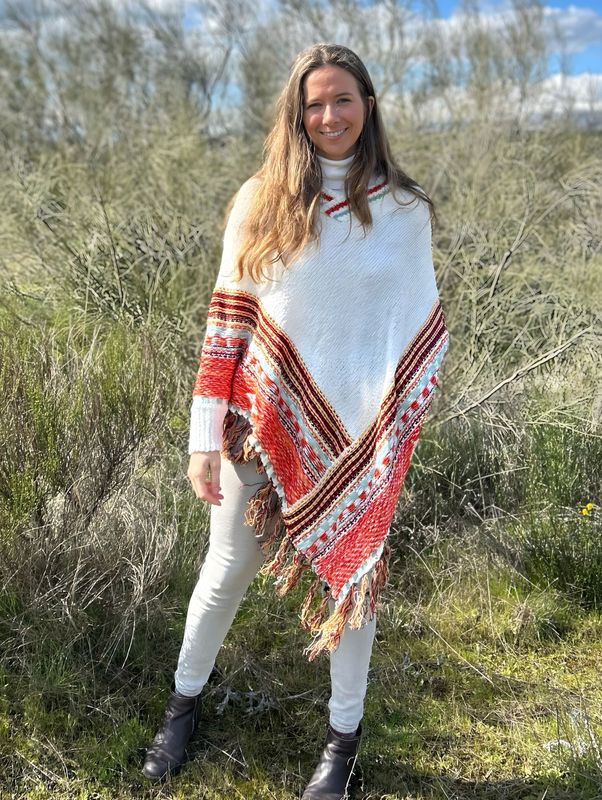 Poncho Aconcagua blanco