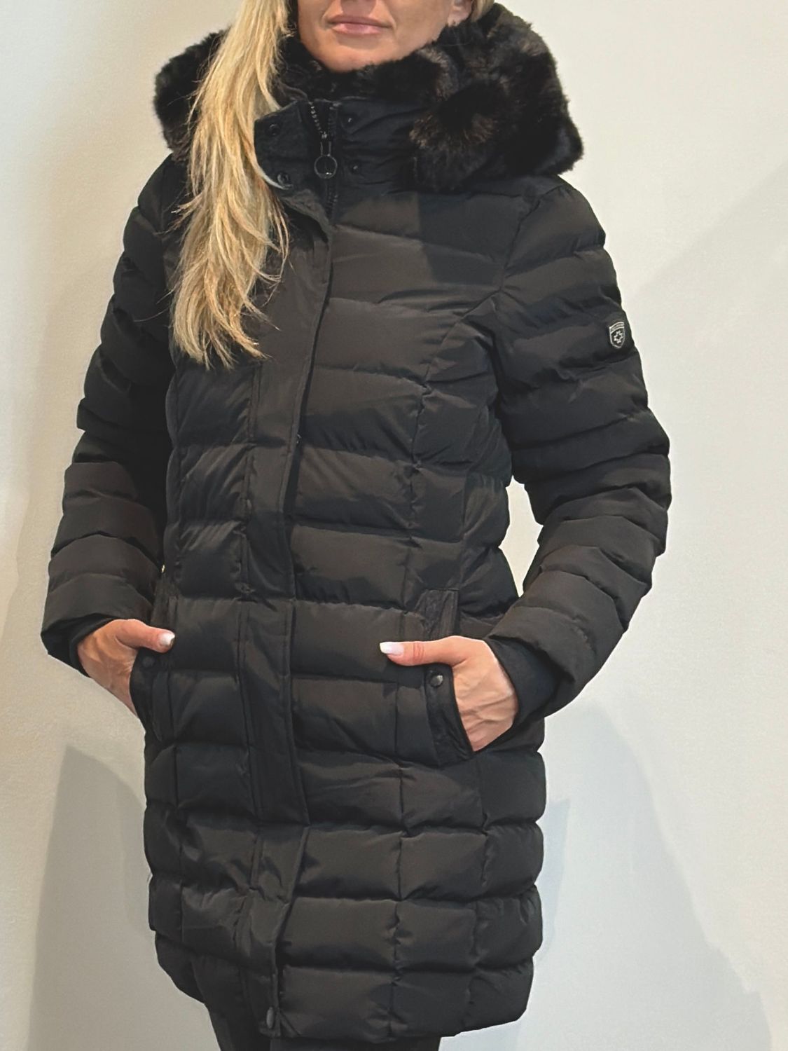 Wellensteyn Santorin Long Damenmantel Winter schwarz