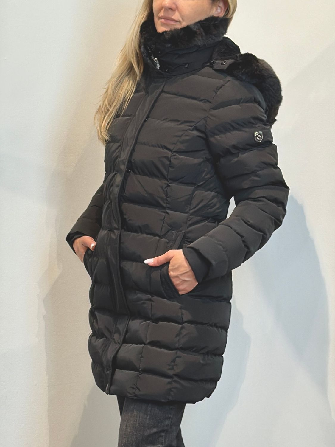 Wellensteyn Santorin Long Damenmantel Winter schwarz