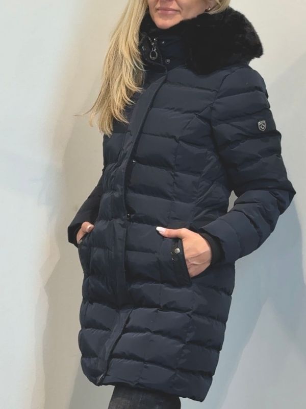 Wellensteyn Santorin Long Damenmantel Winter midnightblue