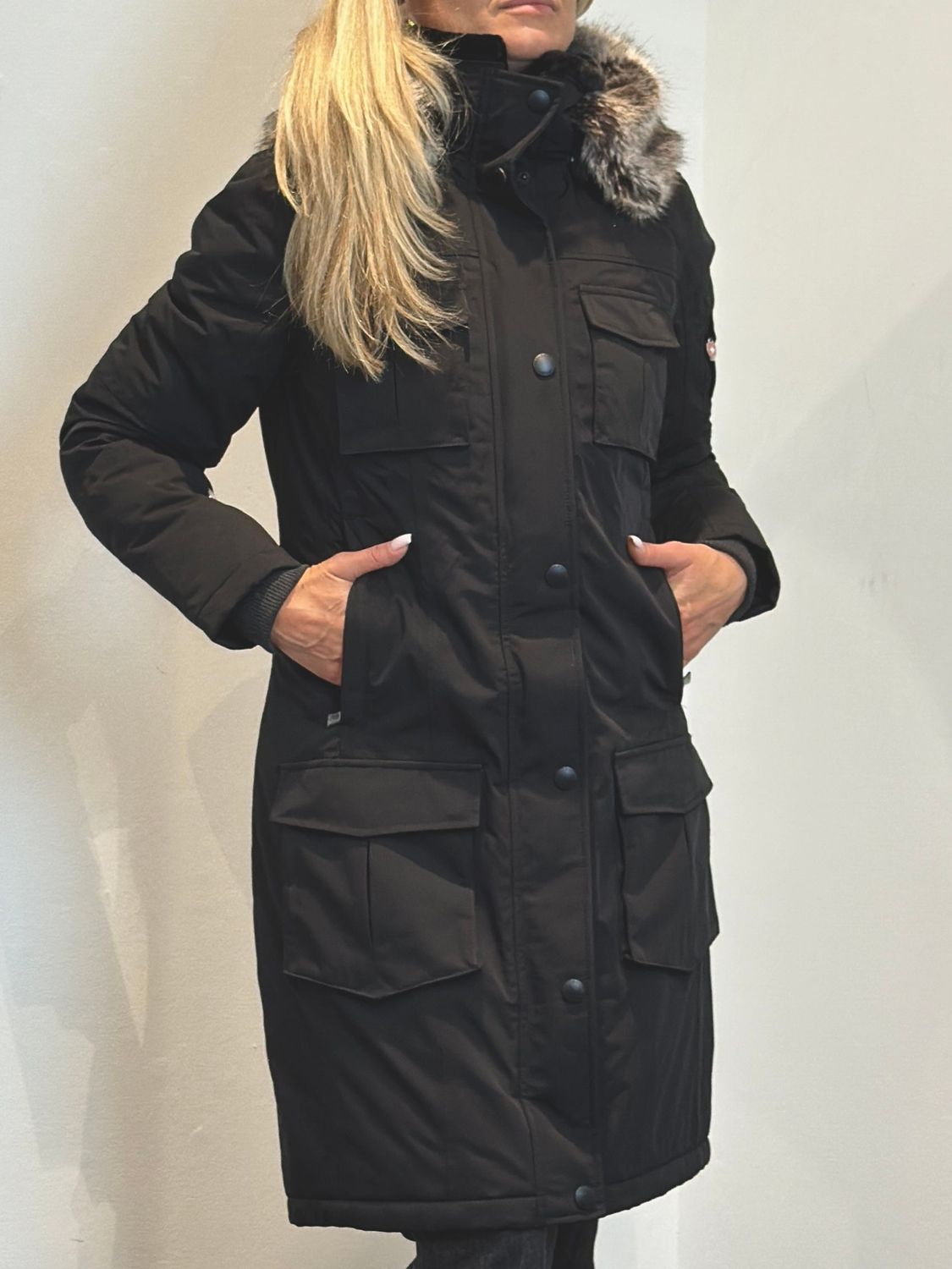Wellensteyn Schneezauber Long Damenmantel Winter schwarz