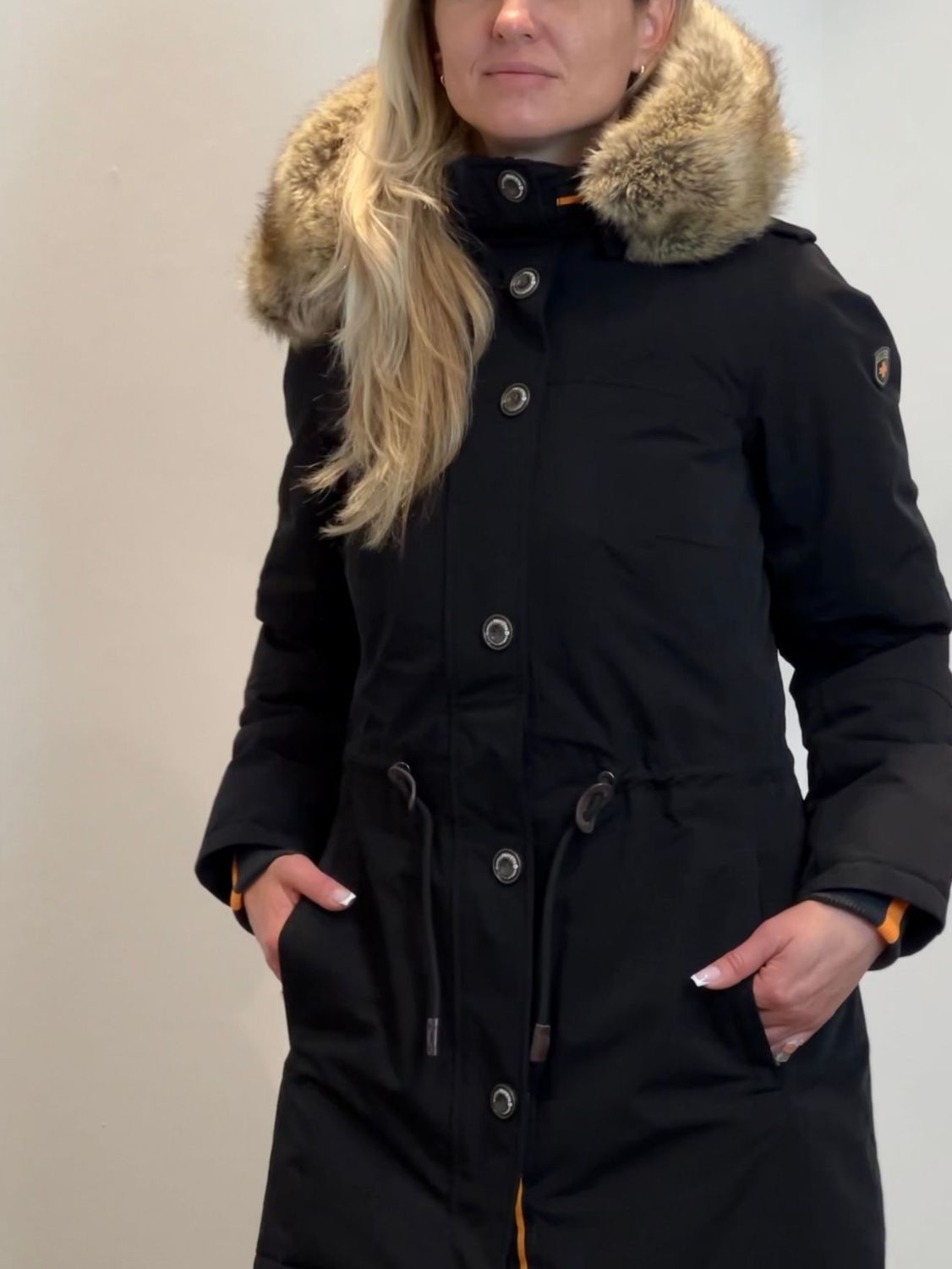 Wellensteyn Wolkenlos Damenmantel Winter schwarz