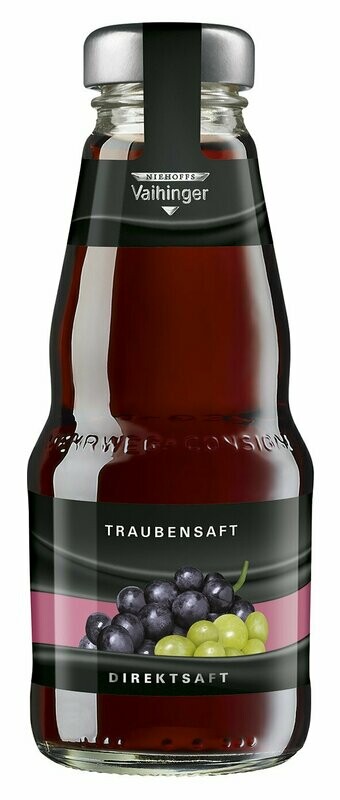Niehoffs Vaihinger Traubensaft 24x 0,2l Glas FL 21,99 € inkl. MwSt. zzgl. Pfand Niehoffs Vaihinger Traubensaft 24x 0,2l Glas FL 21,99 € inkl. MwSt. zzgl. Pfand