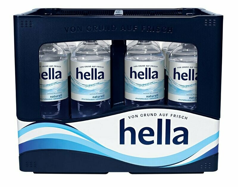 Hella Still (12x 1,0l PET FL 10.79 € inkl. MwSt. zzgl. Pfand) Hella Still (12x 1,0l PET FL 10.79 € inkl. MwSt. zzgl. Pfand)