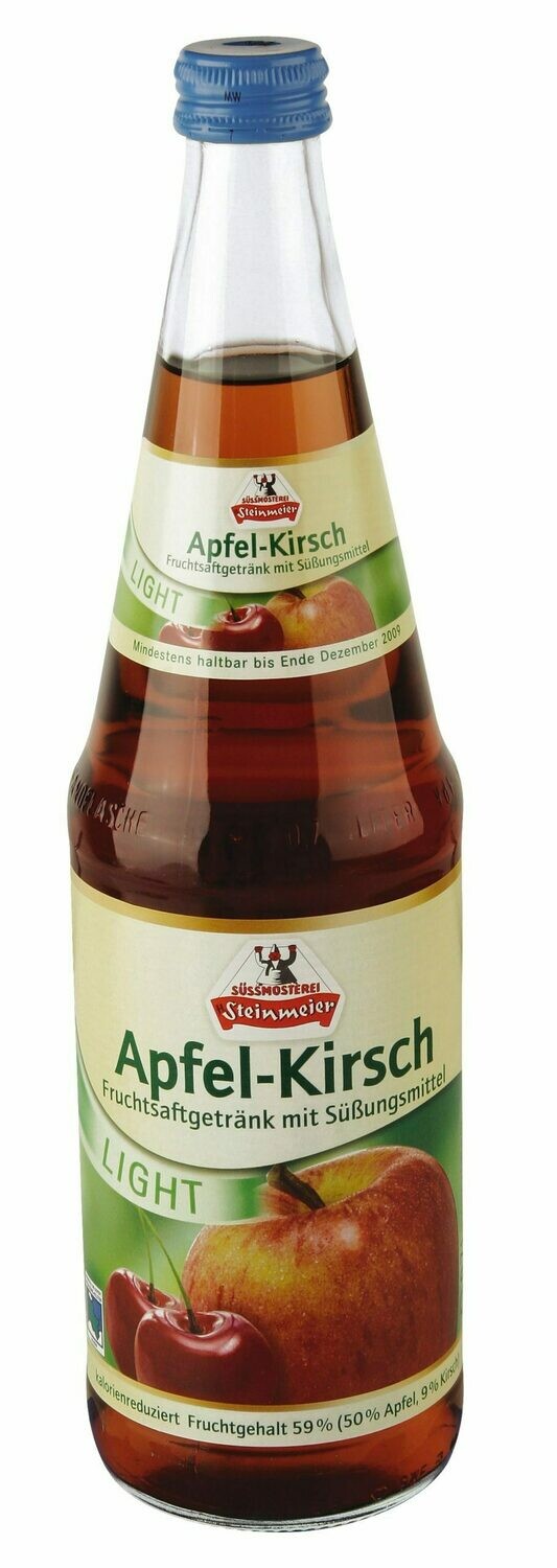 Steinmeier Apfel-Kirsch light
(12x 0,7l FL Glas 14,99 € inkl. MwSt. zzgl. Pfand)