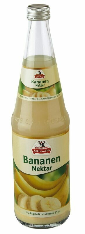 Steinmeier Bananen-Nektar (12x 0,2l FL Glas 10,99 € inkl. MwSt. zzgl. Pfand) Steinmeier Bananen-Nektar (12x 0,2l FL Glas 10,99 € inkl. MwSt. zzgl. Pfand)