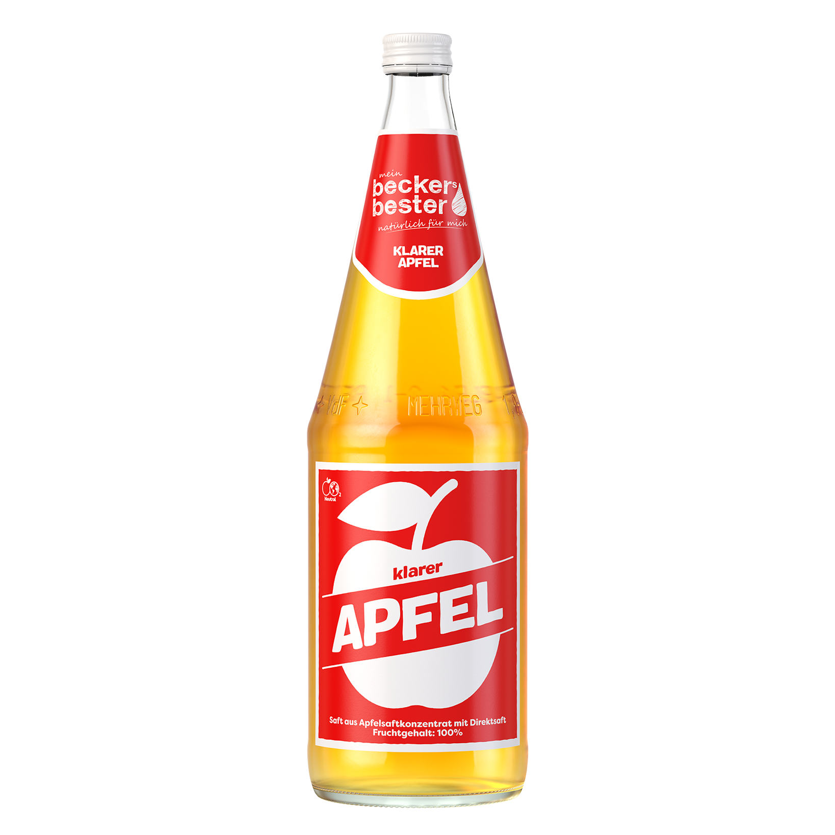 Beckers Bester Apfelsaft klar (6x 1,0l FL Glas 16,99 € inkl. MwSt. zzgl. Pfand)