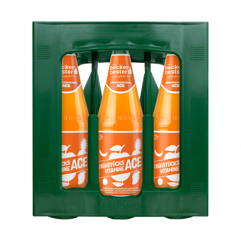 Beckers Bester Multivitamin 50% (Frühstücksvitamine ACE) 6x 1,0l FL Glas 14,99 € inkl. MwSt. zzgl. Pfand Beckers Bester Multivitamin 50% (Frühstücksvitamine ACE) 6x 1,0l FL Glas 14,99 € inkl. MwSt. zzgl. Pfand