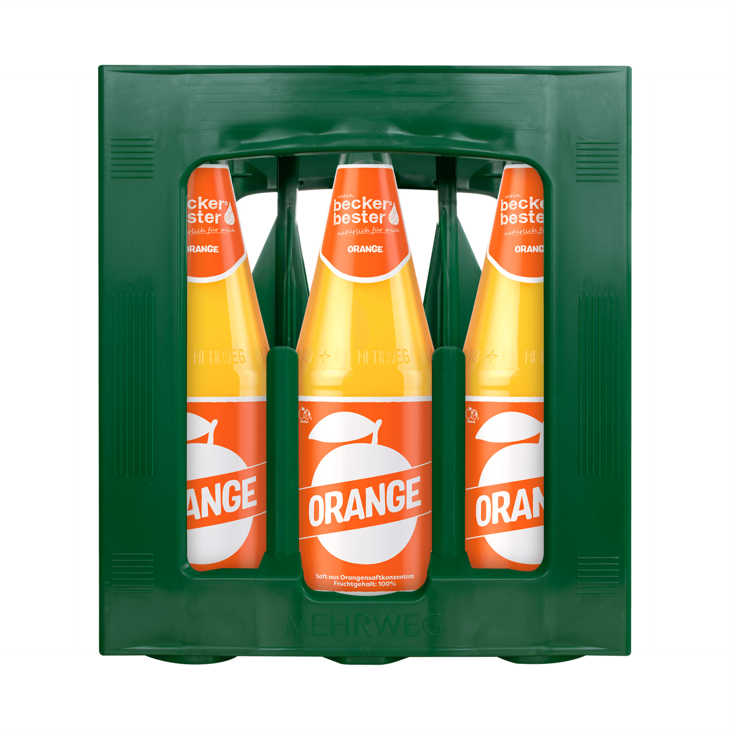 Beckers Bester Orange 100% (6x 1,0l FL Glas 12, 99€ inkl. MwSt. zzgl. Pfand)