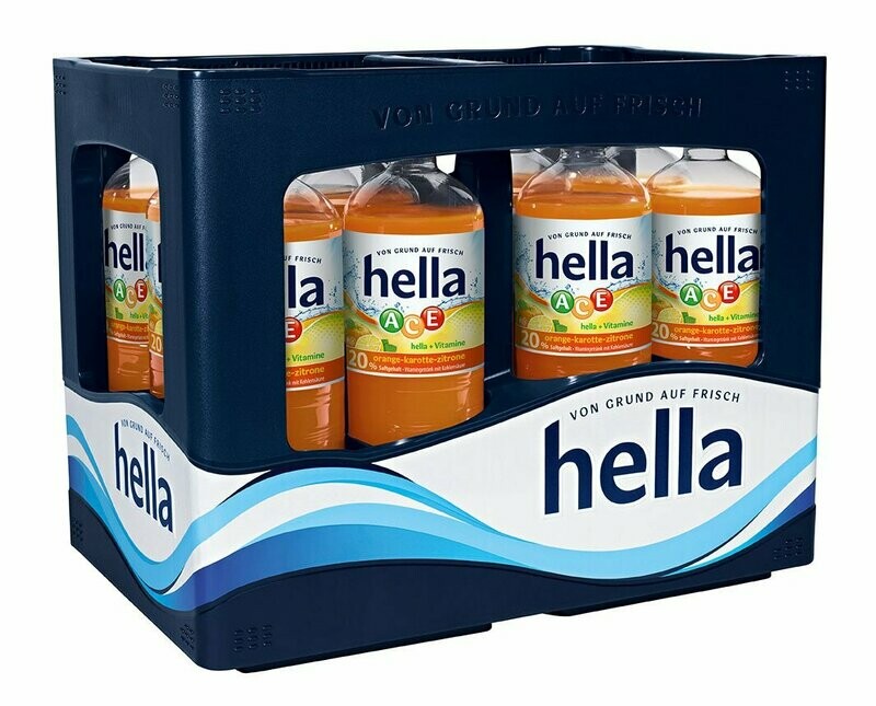 Hella ACE (12x 1.0l PET FL 15,79 € inkl. MwSt. zzgl. Pfand) Hella ACE (12x 1.0l PET FL 15,79 € inkl. MwSt. zzgl. Pfand)