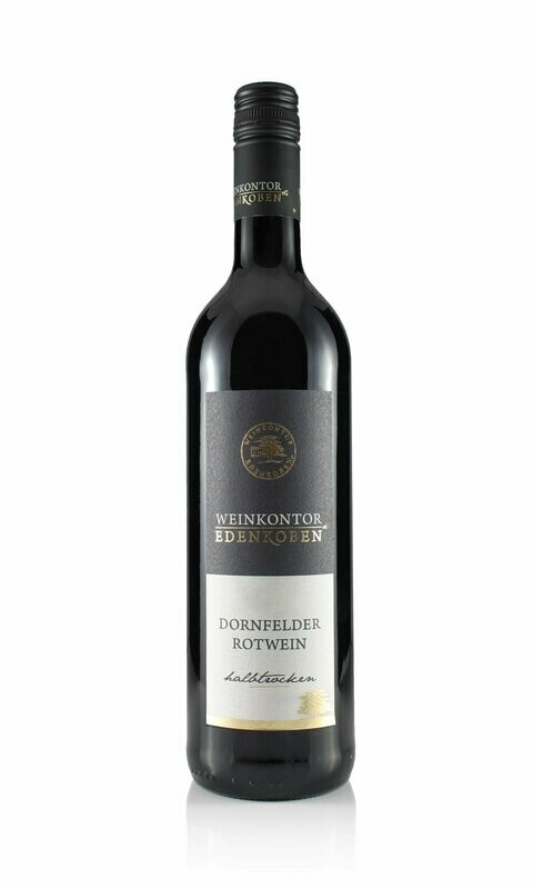 Dornfelder 2019 - Rotwein halbtrocken (0,75l
4,95 € pro Flasche) Dornfelder 2019 - Rotwein halbtrocken (0,75l
4,95 € pro Flasche)