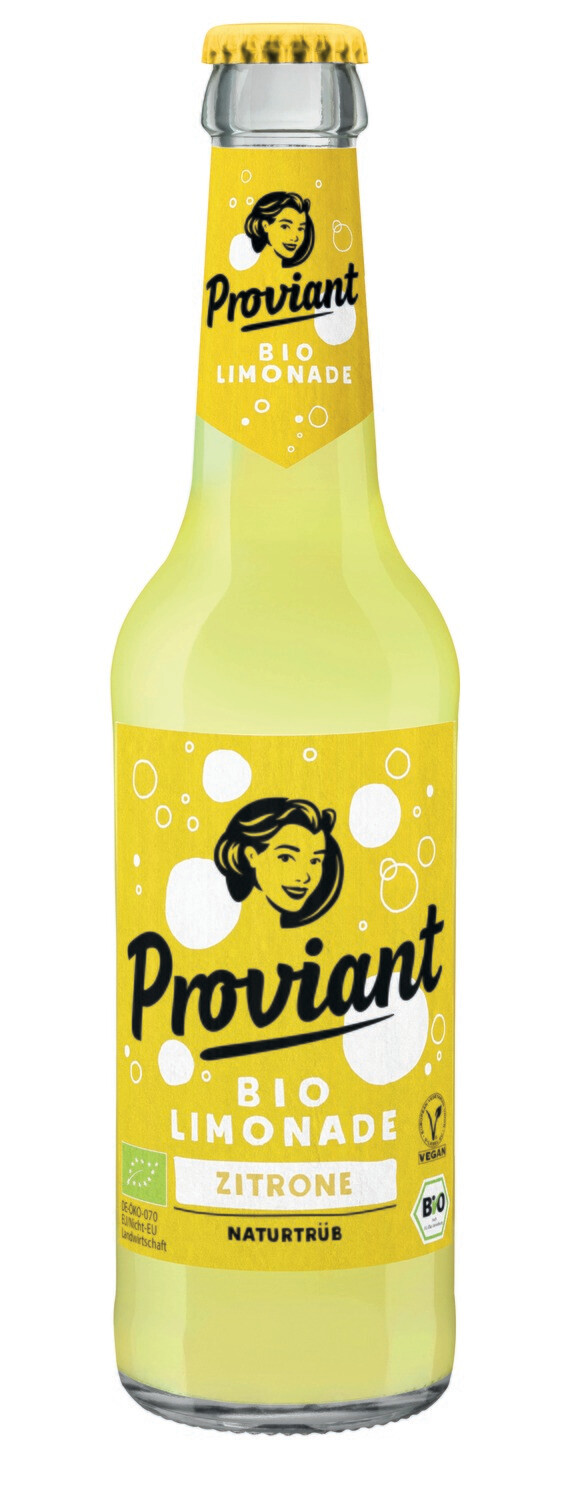 Proviant BIO Zitrone naturtrüb (24x 0,33l FL Glas 26,99 € inkl. MwSt. zzgl. Pfand)
