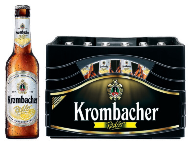 Krombacher Radler
(24x 0,33l FL Glas 17,79 € inkl. MwSt. zzgl. Pfand) Krombacher Radler
(24x 0,33l FL Glas 17,79 € inkl. MwSt. zzgl. Pfand)
