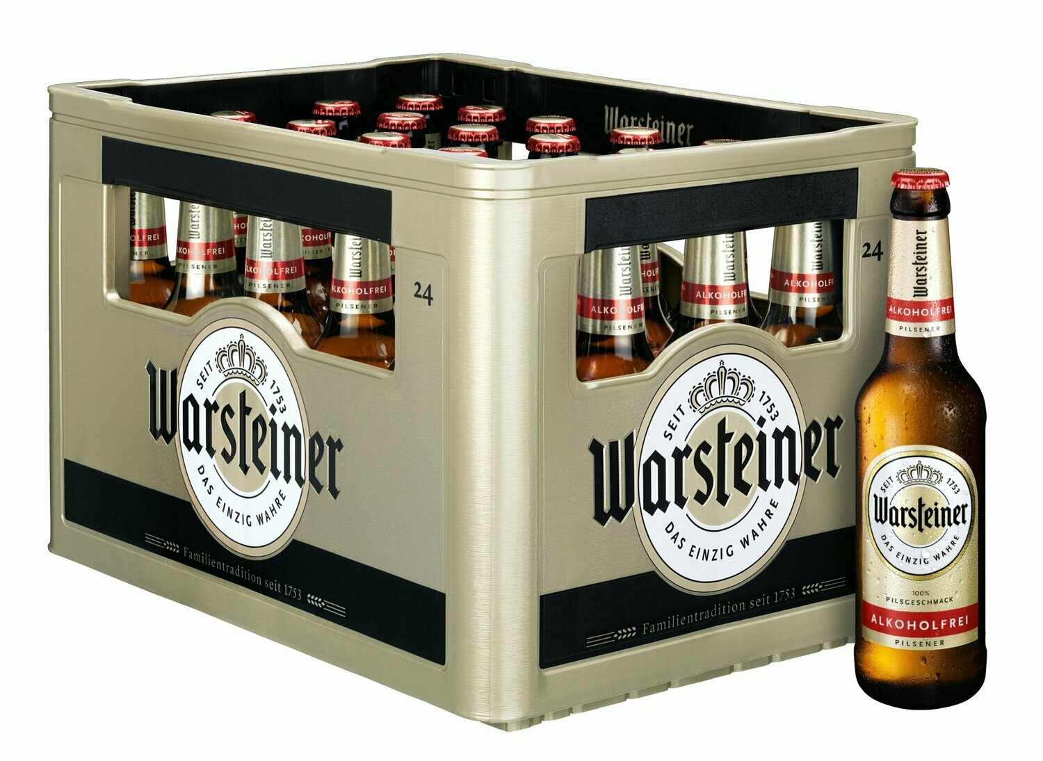 Warsteiner Alkoholfrei (24x 0,33l  FL Glas 17.99 € inkl. MwSt. zzgl. Pfand)