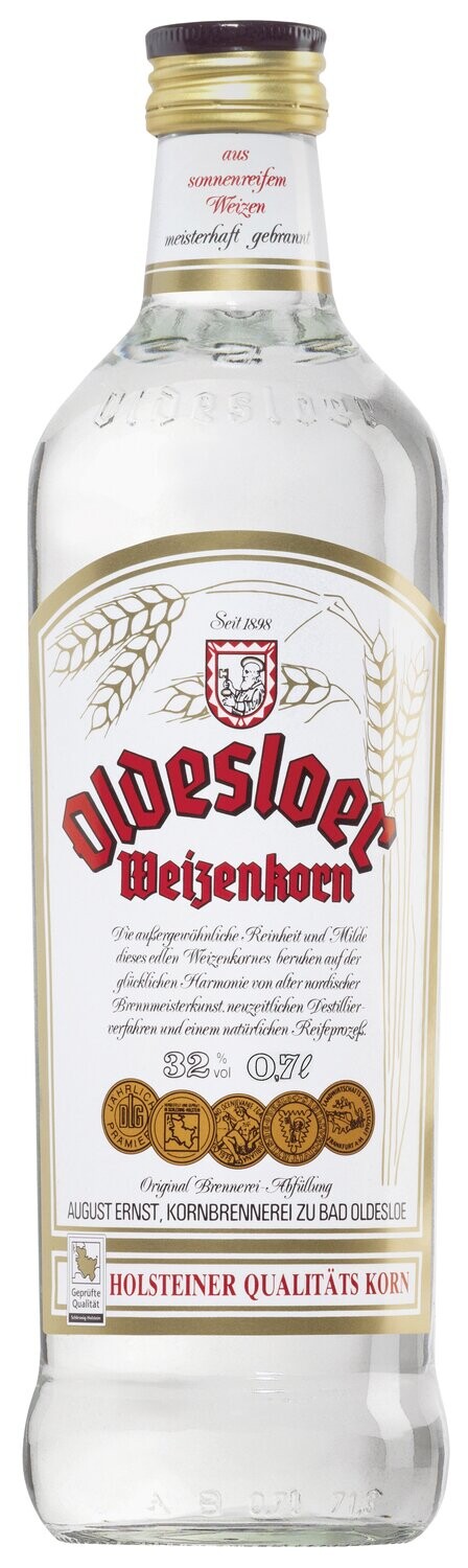 Oldesloer Weizenkorn 32% Vol / 0,7l Flasche / 7,99 €