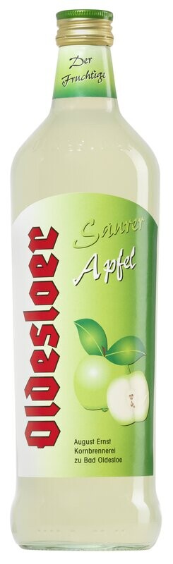 Oldesloer Saurer Apfel 16% vol. / 0,7l Flasche / 7,99 € Oldesloer Saurer Apfel 16% vol. / 0,7l Flasche / 7,99 €