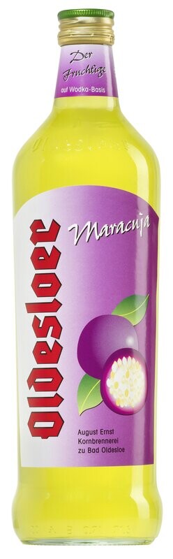 Oldesloer Maracuja 16% vol. / 0,7l Flasche / 7,99 € Oldesloer Maracuja 16% vol. / 0,7l Flasche / 7,99 €