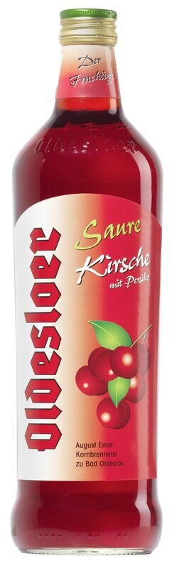 Oldesloer Saure Kirsche 16% vol. / 0,7l Flasche / 7,99 € Oldesloer Saure Kirsche 16% vol. / 0,7l Flasche / 7,99 €