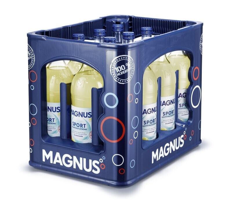 Magnus Sport Grapefruit-Zitrone
(12x 0,75l Glas FL 12,99 € inkl. MwSt. zzgl. Pfand) Magnus Sport Grapefruit-Zitrone
(12x 0,75l Glas FL 12,99 € inkl. MwSt. zzgl. Pfand)