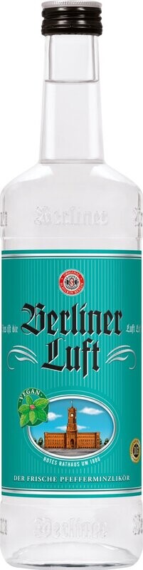 Berliner Luft Pfefferminzlikör 18% vol. / 0,7l Flasche / 8,99€ Berliner Luft Pfefferminzlikör 18% vol. / 0,7l Flasche / 8,99€
