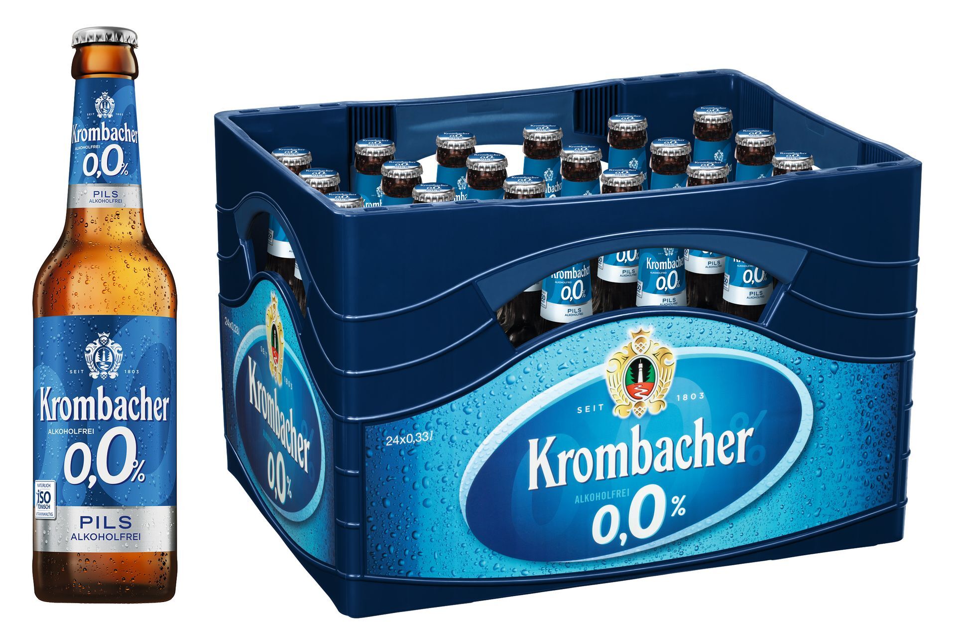 Krombacher Pils 0,0% (24x 0,33l  FL Glas 18,99 € inkl. MwSt. zzgl. Pfand)
