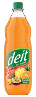 Deit Tropische Früchte (12x 1,0l PET FL 13,99€ inkl. MwSt. zzgl. Pfand) Deit Tropische Früchte (12x 1,0l PET FL 13,99€ inkl. MwSt. zzgl. Pfand)