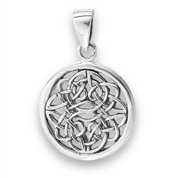 Sterling Silver Woven Endless Celtic Knot Pendant