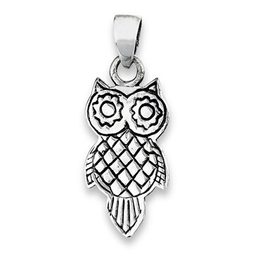 Sterling Silver Owl Pendant
