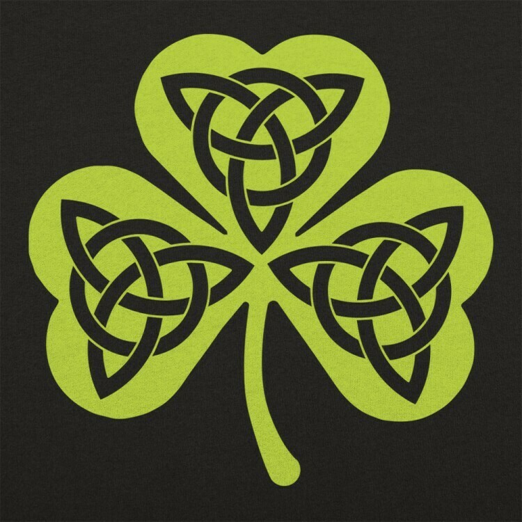 Celtic Shamrock Men&#39;s Black Tee