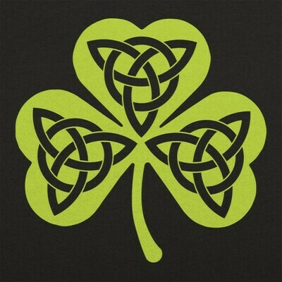 Celtic Shamrock Men&#39;s Black Tee