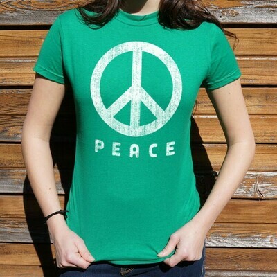 Peace Sign Women&#39;s Lucky Green Tee