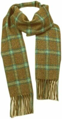 Foxford Fawn Check Lambswool Scarf