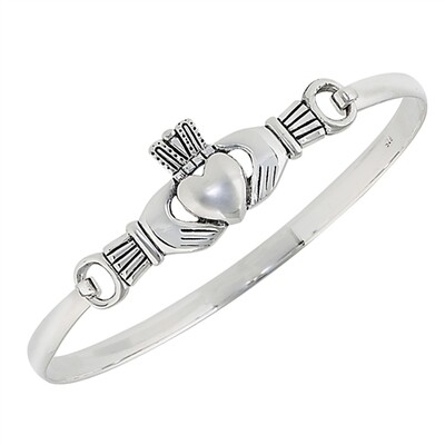 Sterling Claddagh Bangle