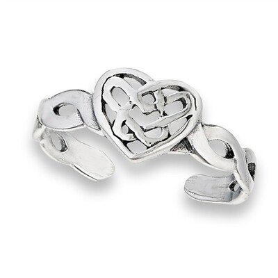 Celtic Heart Toe Ring