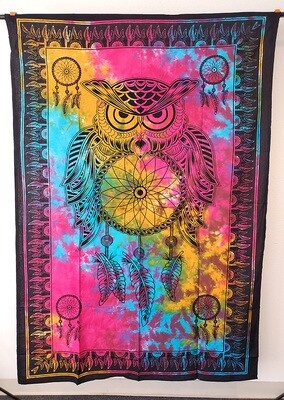 Owl Dreamcatcher Tapestry