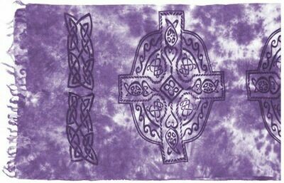 Celtic Cross Tie Dye Tapestry