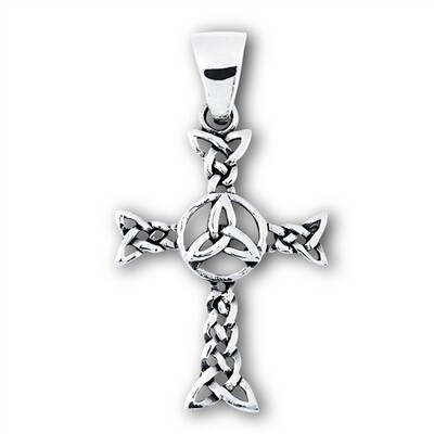 Sterling Cross with Triquetra
