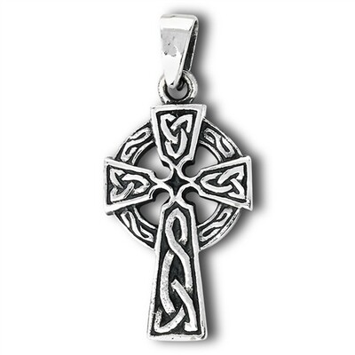Sterling Celtic Weave Cross
